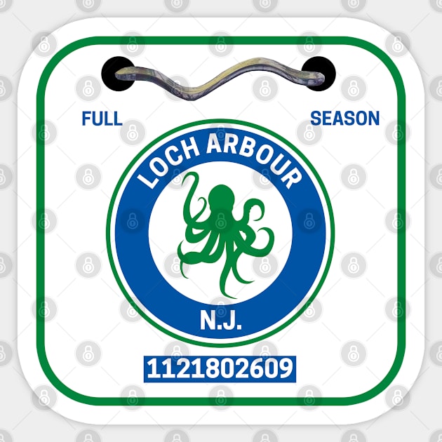 Loch Arbour New Jersey Beach Badge Sticker by fearcity